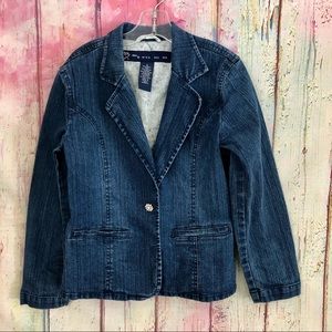 GX by Gwen Stefani Jean Blazer Jacket